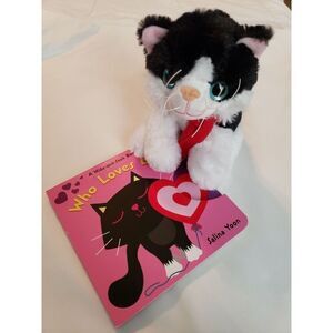 Valentine's Day Board Book and Plush Kitty Cat NWT